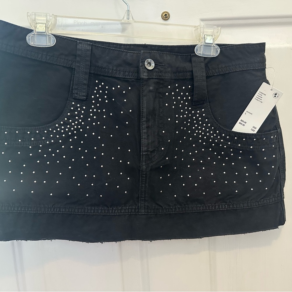 Urban Outfitters Black Embellished Mini Skirt Night Out